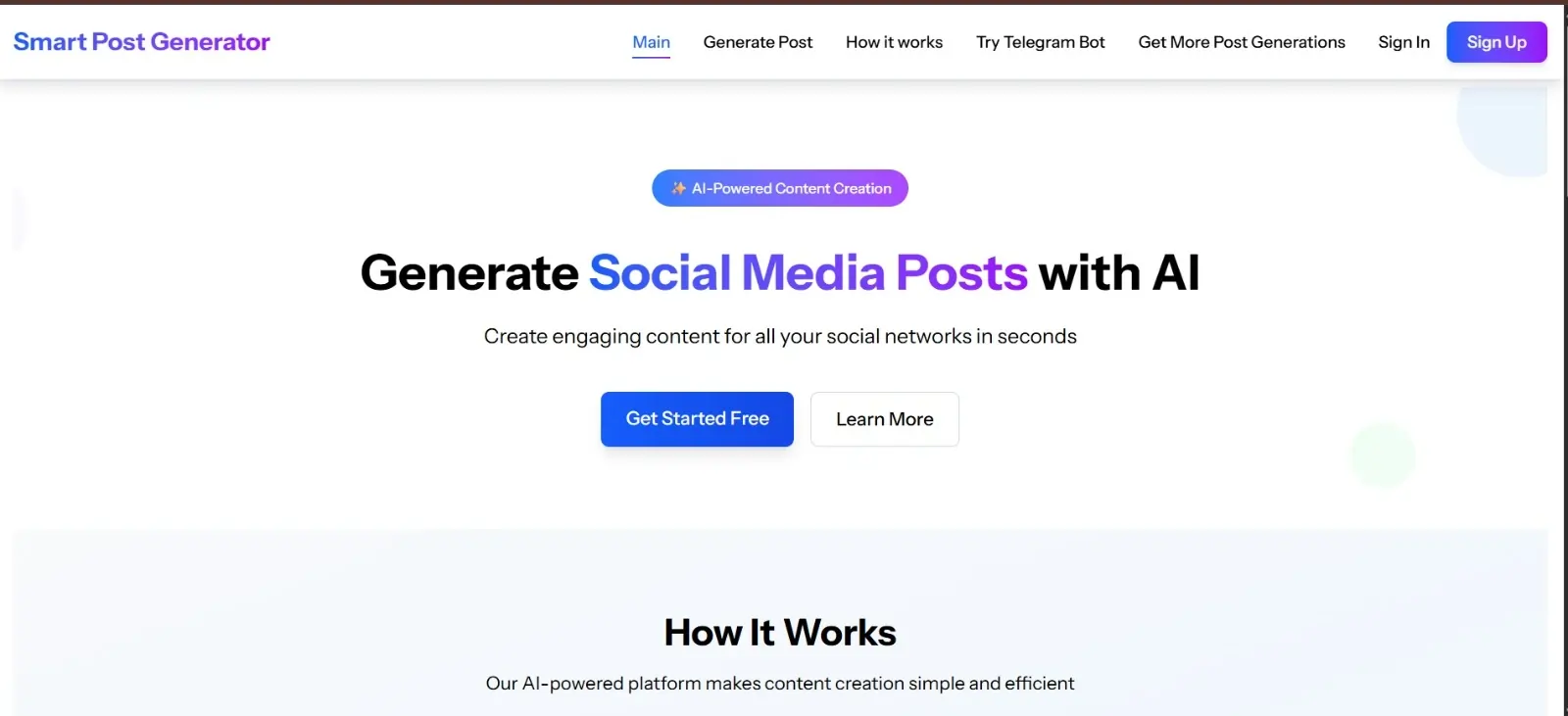Smart Post Generator